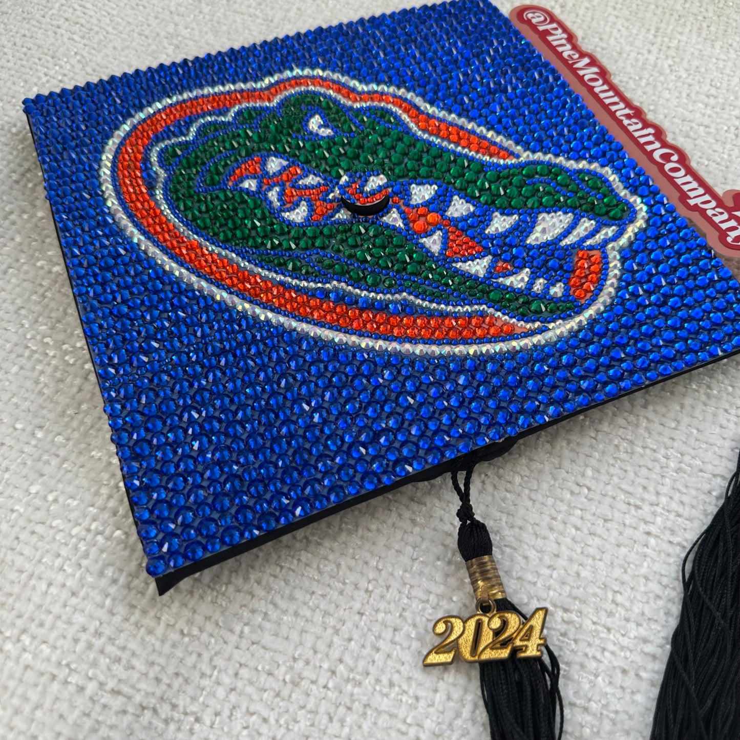 University of Florida Gator Rhinestone Graduation Cap Topper