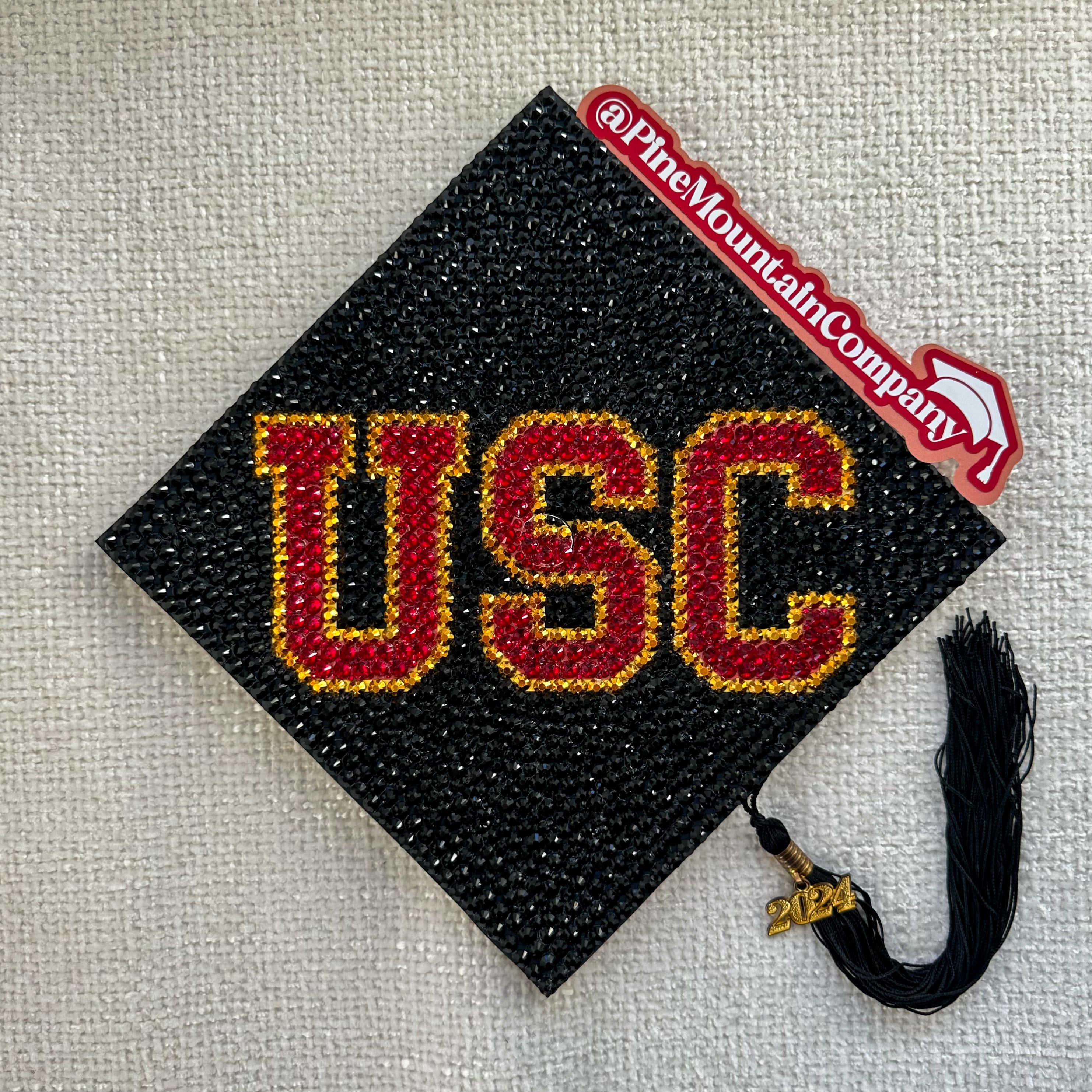 USC Rhinestone Graduation Cap Topper β Pine Mountain Company