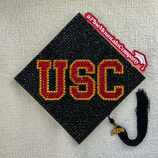 USC Rhinestone Graduation Cap Topper