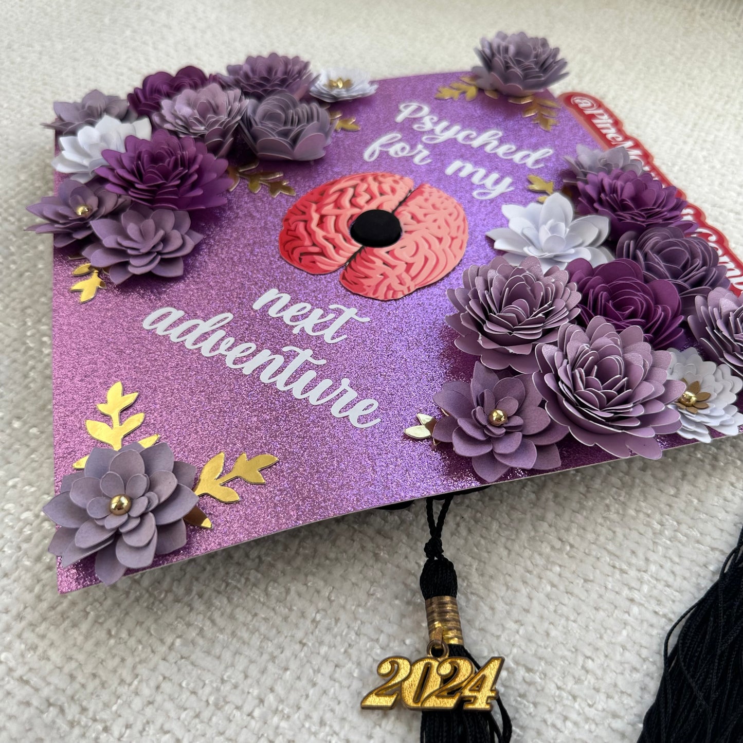 Purple Psychology Themed Graduation Cap Topper