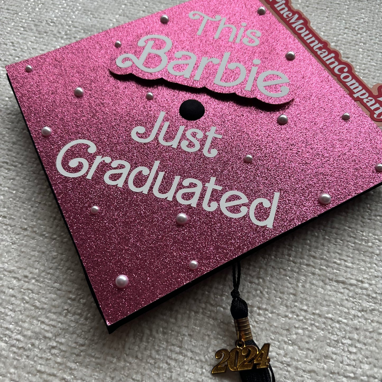 Graduate Barbie Glitter Graduation Cap Topper