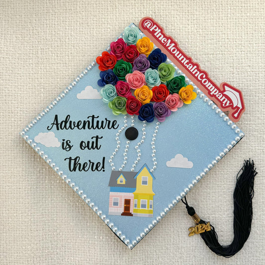 Up Themed Graduation Cap Topper