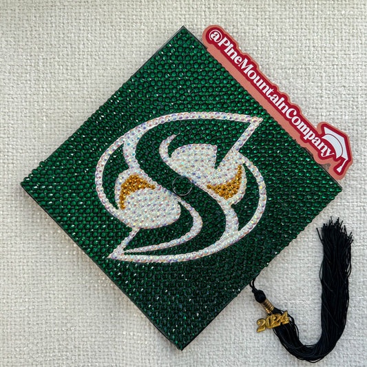 Sacramento State Rhinestone Graduation Cap Topper