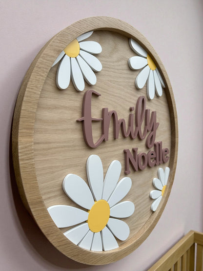 Custom Daisy Name Sign for Nursery or Kids Room