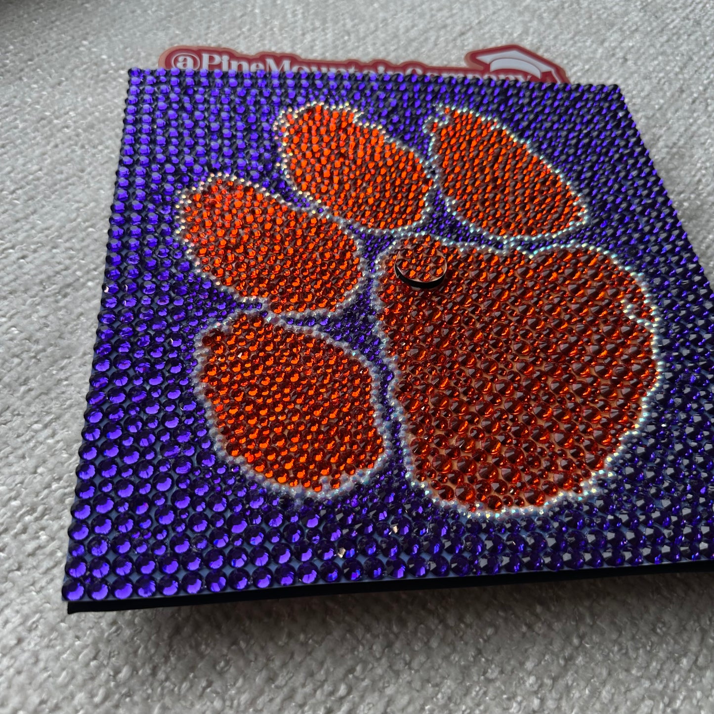 Clemson University Rhinestone Graduation Cap Topper