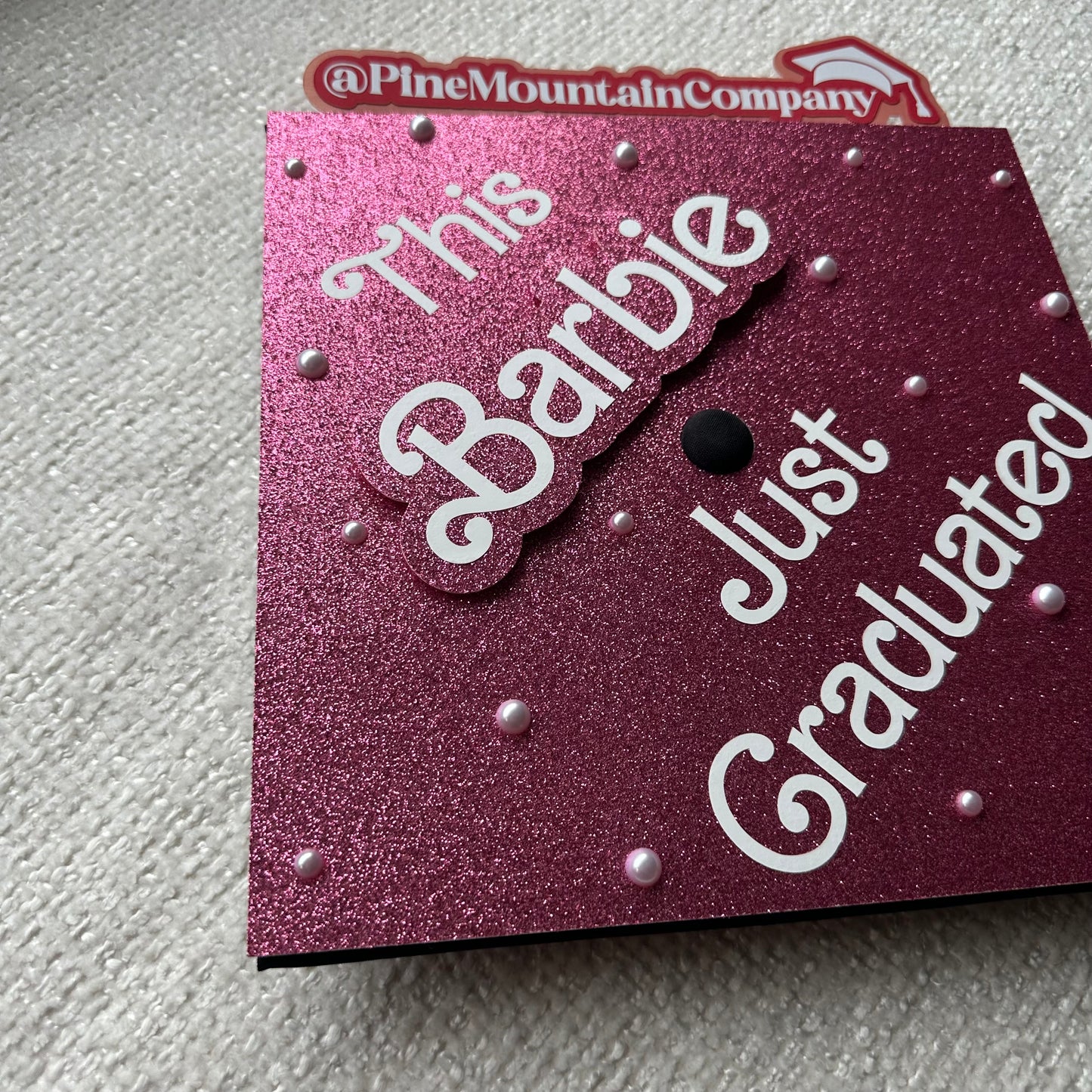 Graduate Barbie Glitter Graduation Cap Topper