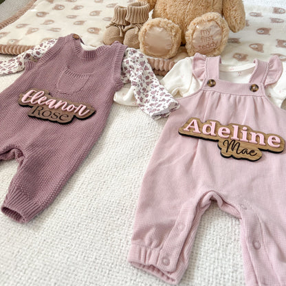 Baby Name Announcement Sign - Wood Hospital Name Plaque