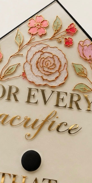 For Every Sacrifice That Made Me Graduation Cap Topper | Floral Butterfly Graduation Cap Decoration