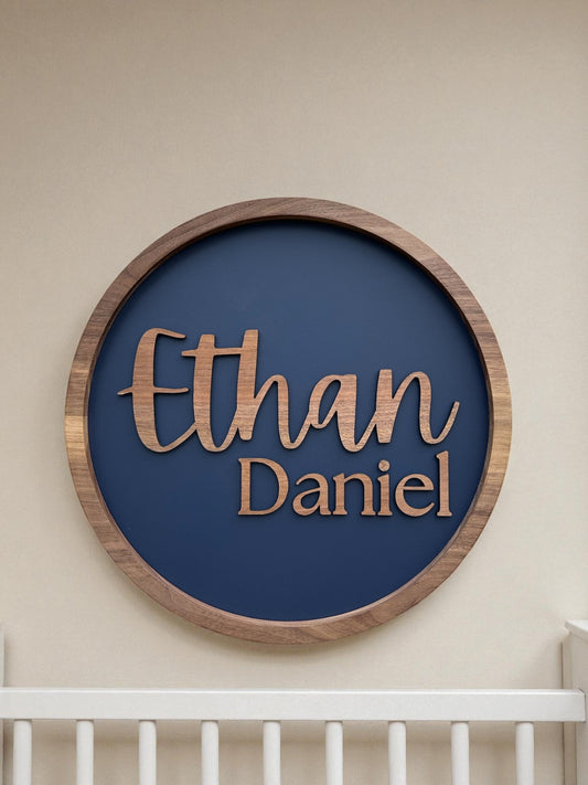Custom Minimalist Wooden Name Sign