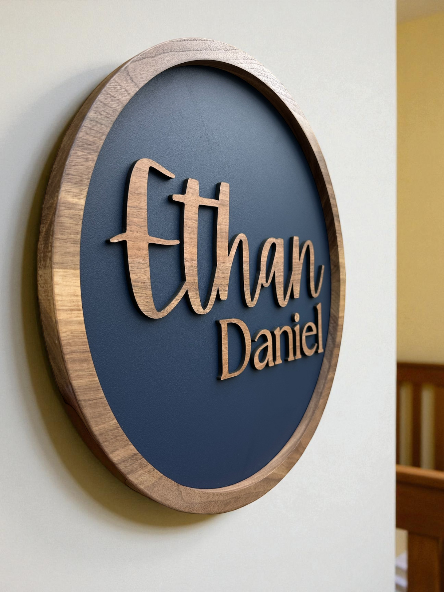 Custom Minimalist Wooden Name Sign