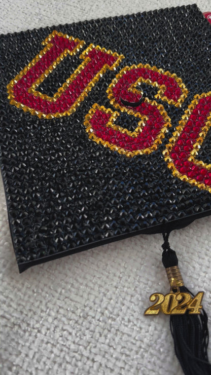 USC Rhinestone Graduation Cap Topper